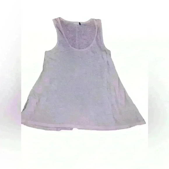 Akemi + Kin ANTHROPOLGIE linen tanks M Round Neck Sleeves Coastal - Picture 1 of 5